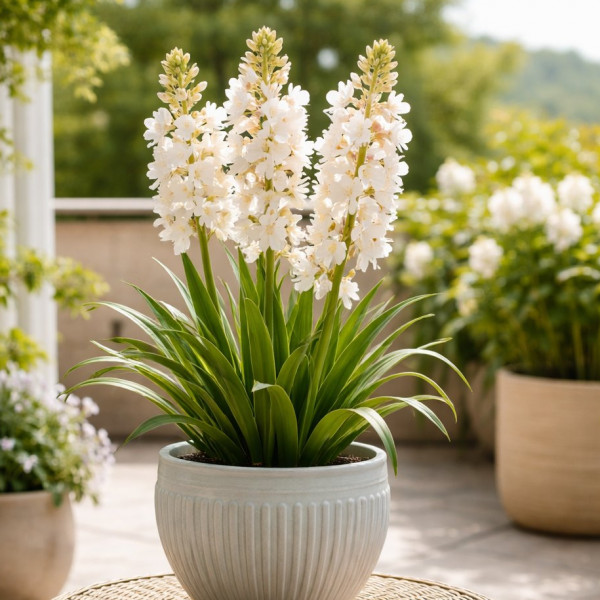 Tuberose Polianthes plant in a pot